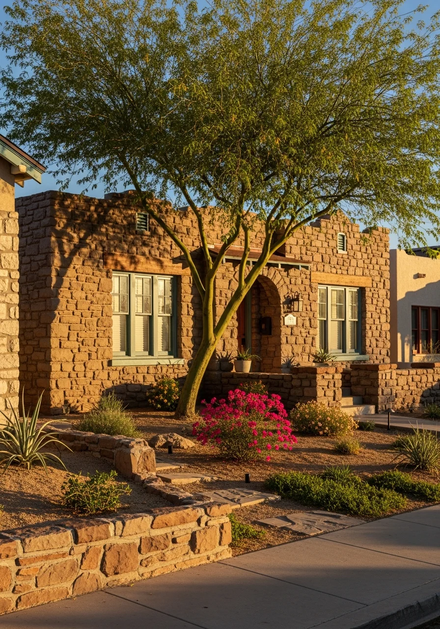 Boulder City home exterior showcasing community architectural style and landscaping.
